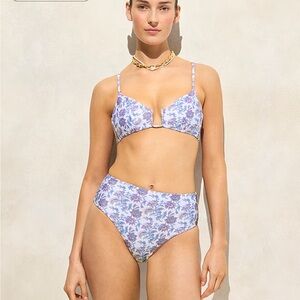 NWT J Crew Mira Bikini Top and Halle Bottoms Set in Classic Sculpt